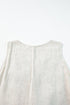 Beige Sleeveless V Neck Buttoned Front Chest Pocket Romper